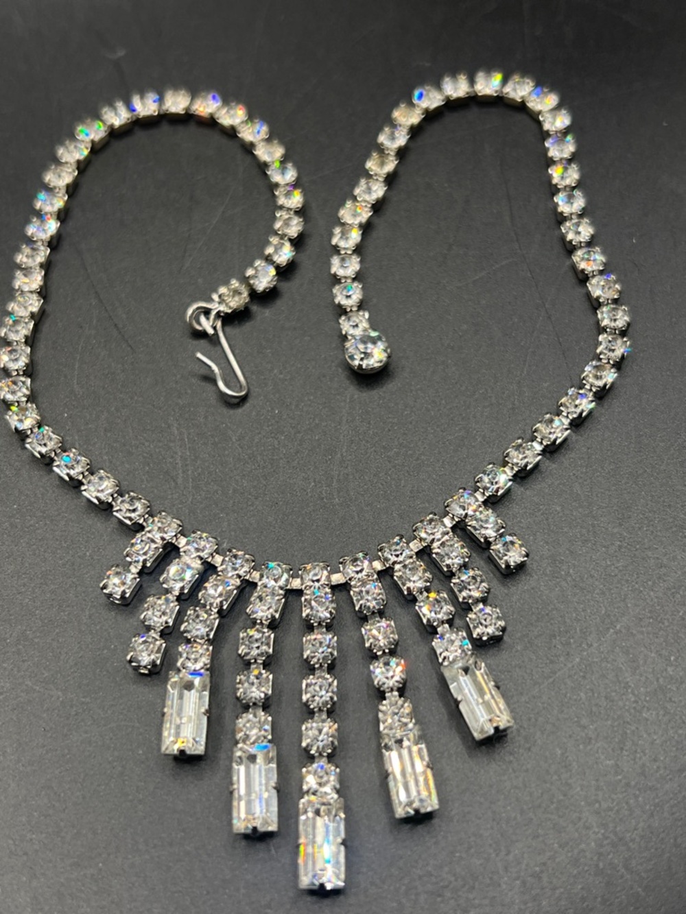 Vintage Crystal Drop - Silver Tones 25